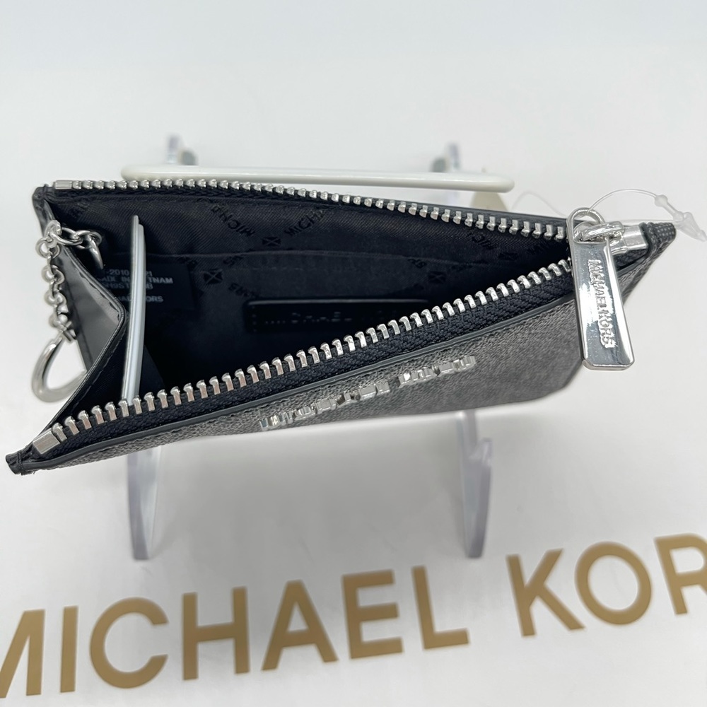 Michael Kors Small TZ Coinpouch w/ID Black - Picture 4 of 6